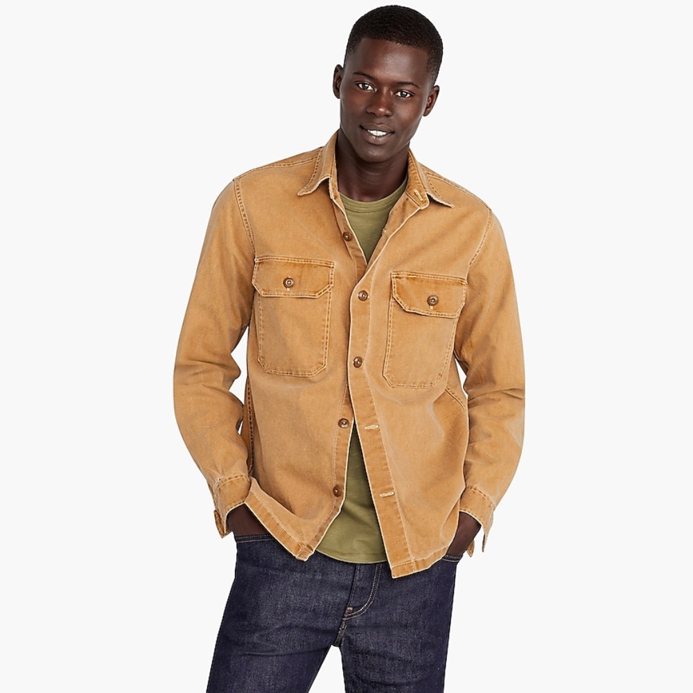 Wallace & Barnes shirt-jacket in duck canvas